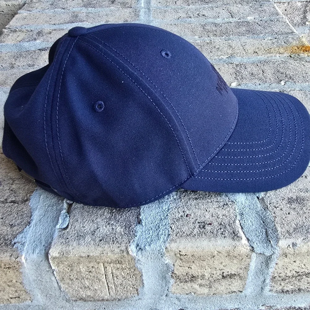 The North Face Mens Navy‎ Blue Tonal Logo Adjustable 6-Panel Baseball Cap Hat